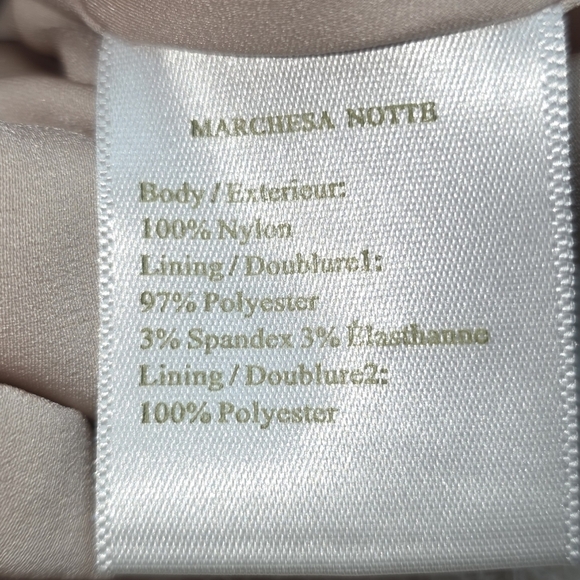 Marchesa Notte Strapless Nude Pink Floral Embroidered Lace  Cocktail Dress Sz S - Picture 12 of 15